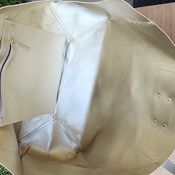 Michael Kors Champagne Metalic Gold Shopping Tote - Picture 10 of 13